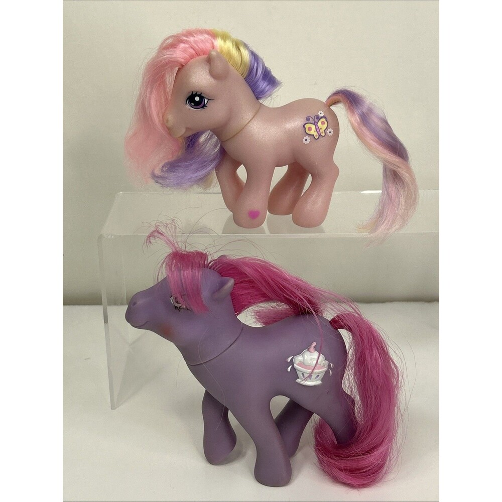 Vtg My Little Pony Lot Flower Merry Go Round Carousel Sherbet Fluttershy Lanard - Picture 4 of 9